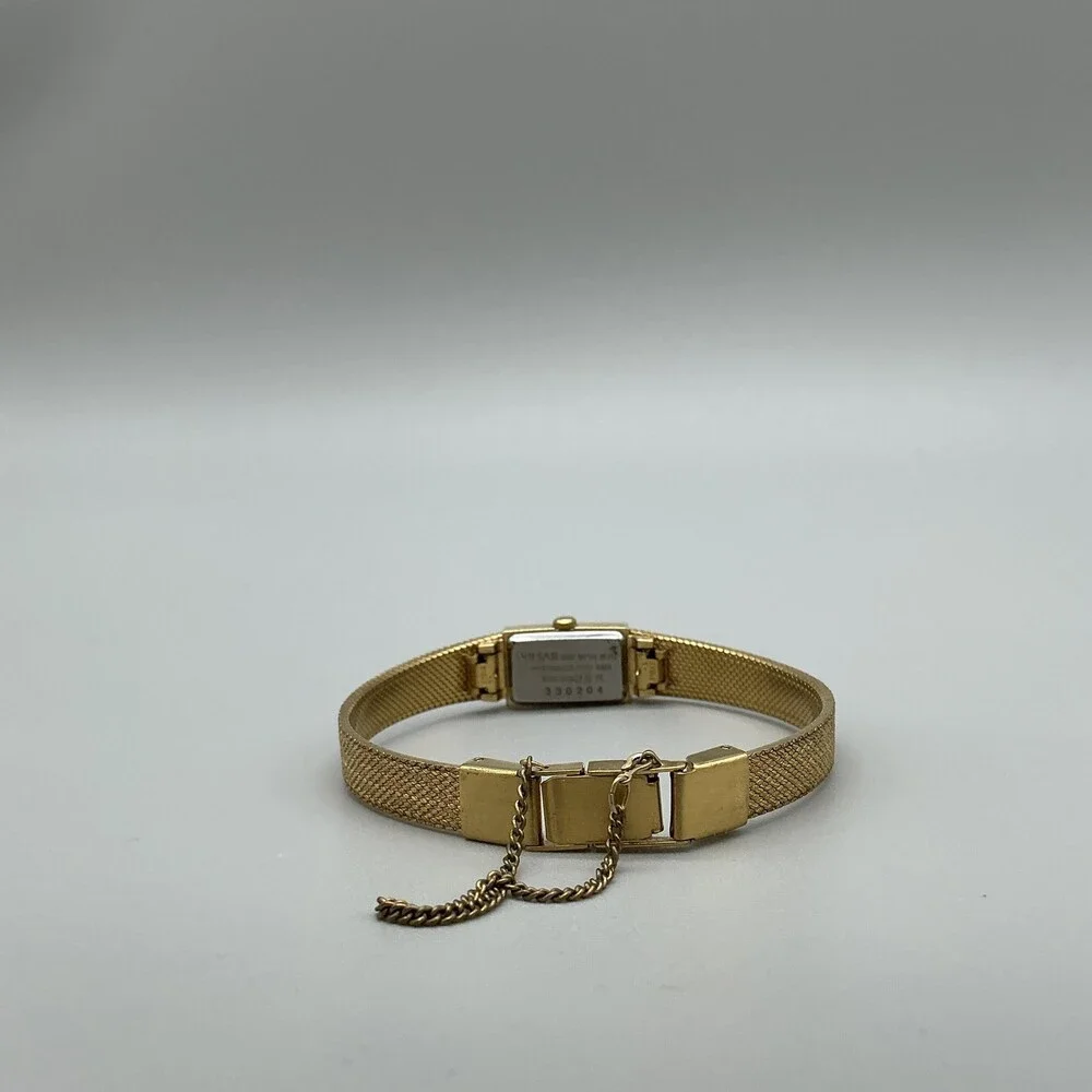 Vintage Pulsar Womens Watch 12mm Gold Tone Bracelet V220-5560 New Battery 6.75